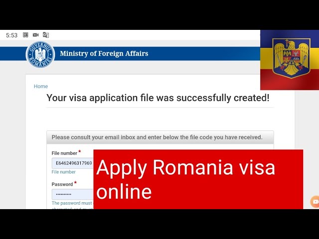 Romania work visa online apply
